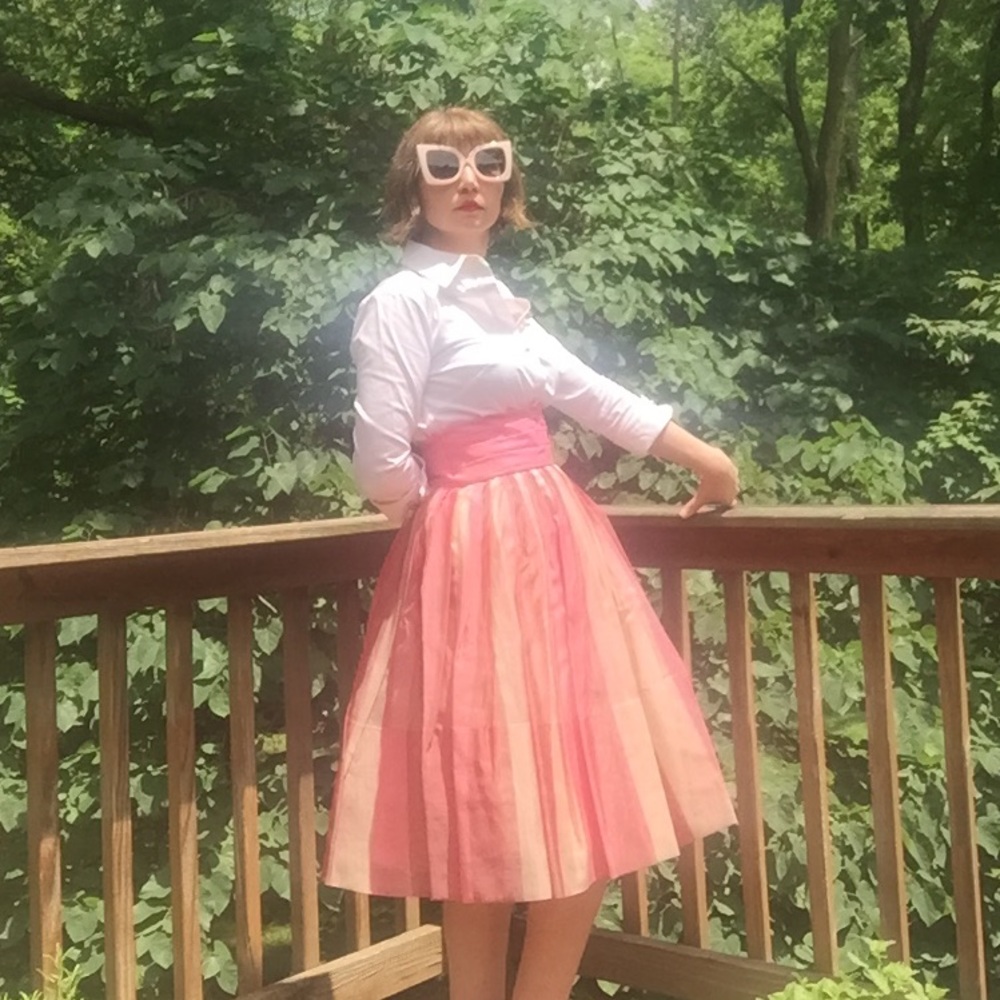 1950s Silk Organza Skirt - image 1